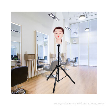 Hair Salon training head Adjustable Tripod Stand Wig Stand Tripod Barber Training Doll Steel Mannequin Head Holder Tripod